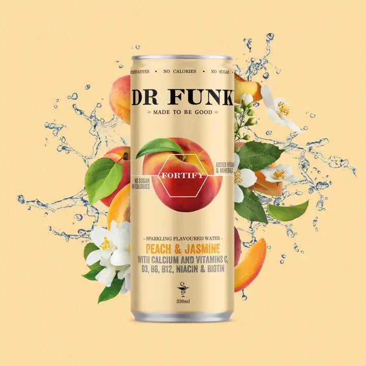 Dr Funk: Peach & Jasmine Flavoured Water with 7 Essential Nutrients