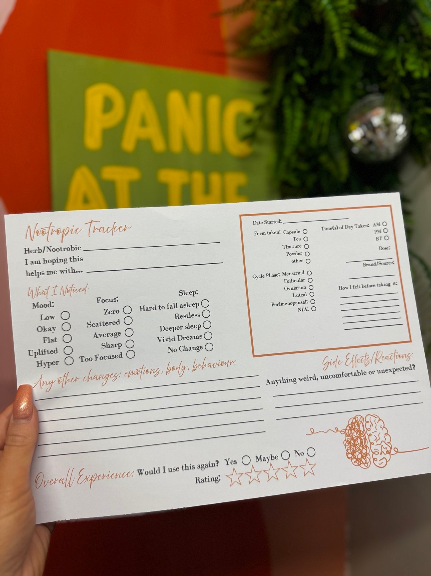 FREE Printable PDF Nootropics Tracker, Stack Tracker and ADHD Friendly Weekly Planner