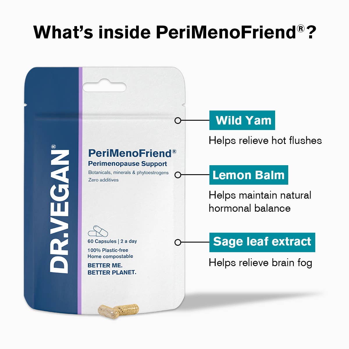 PeriMenoFriend® | 60 Capsules | Peri-Menopause Symptoms