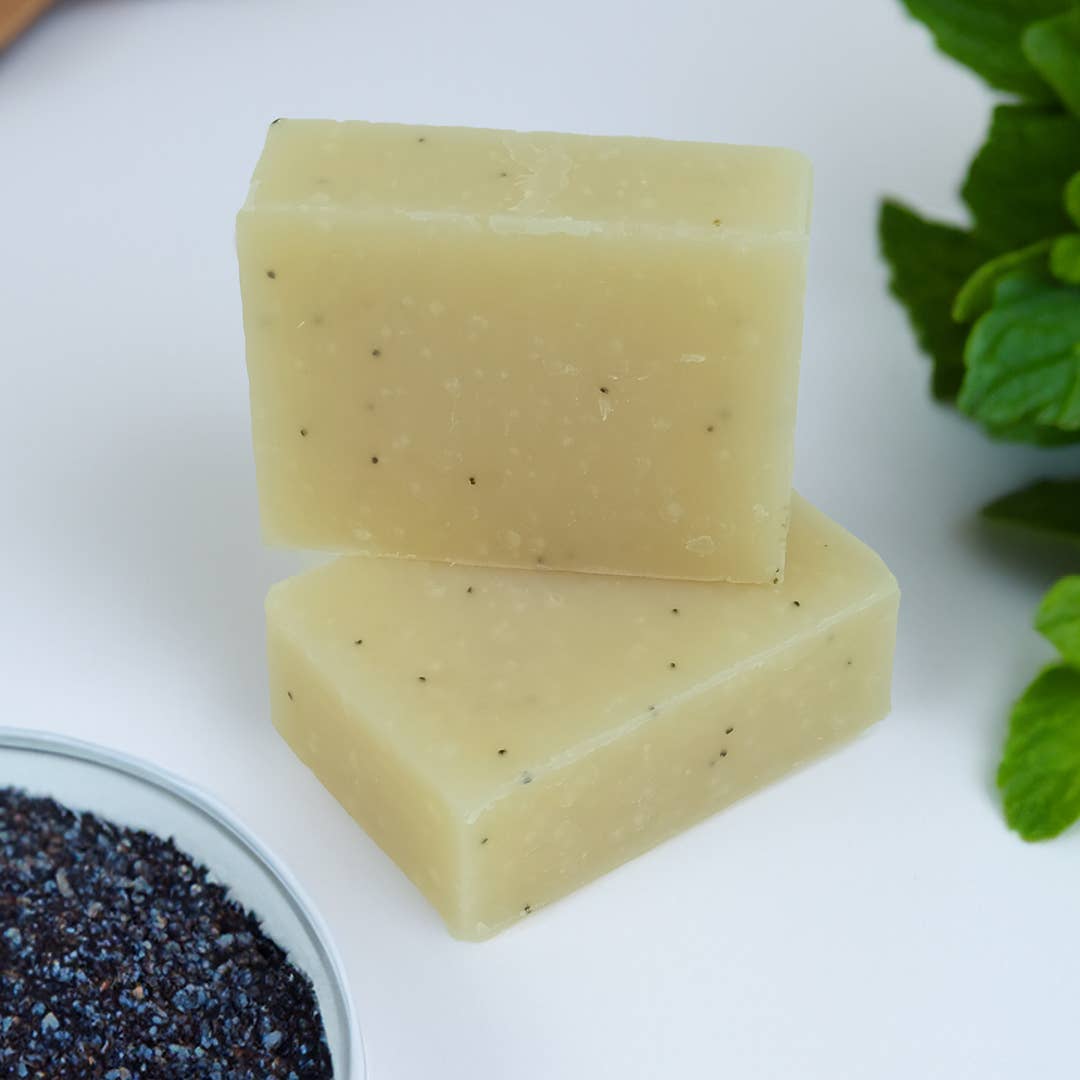 Peppermint & Poppy Seeds - Naked and Natural - Bath Soap
