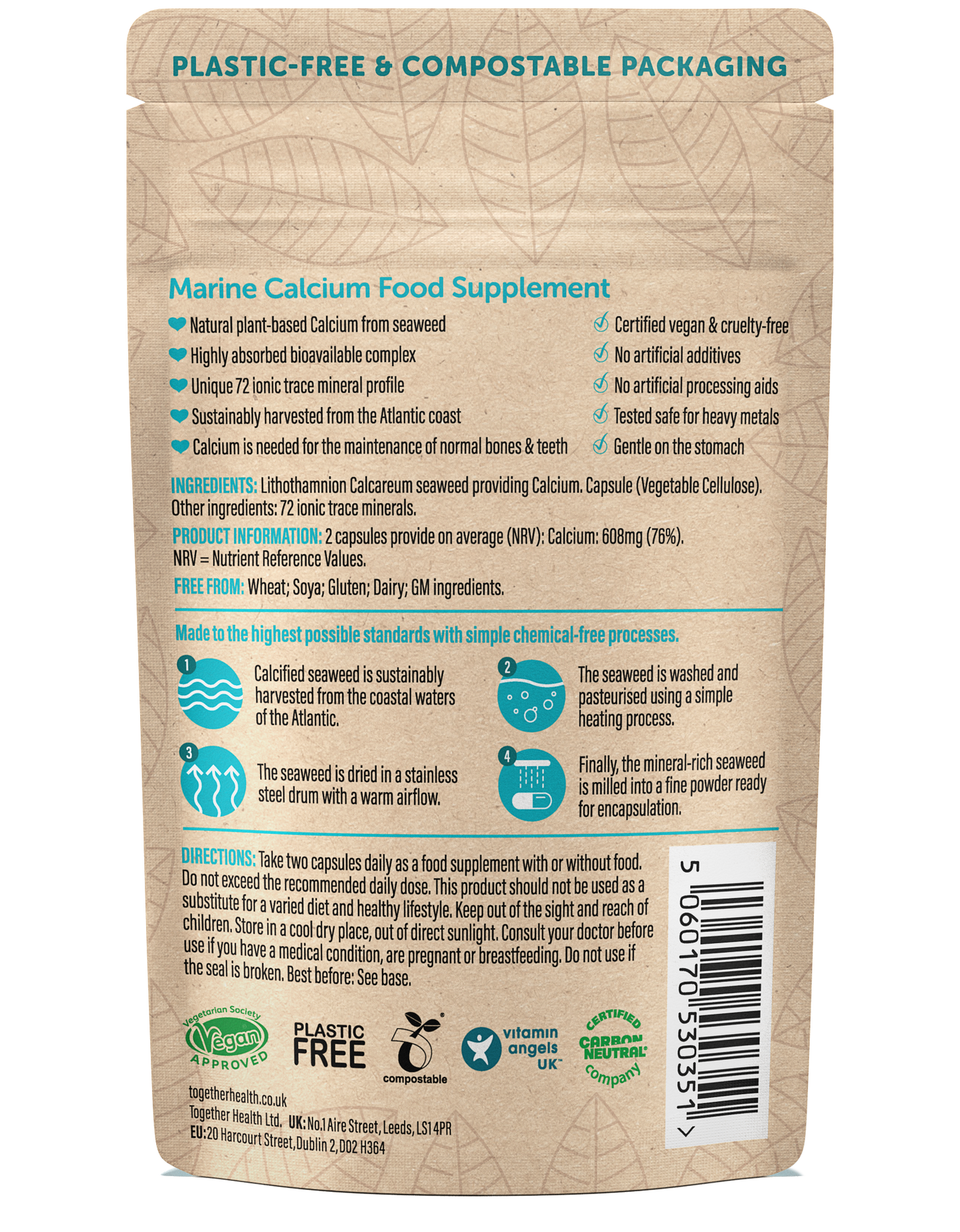 Calcium – Vegan Calcium Supplement – Together Health -  60 Capsules