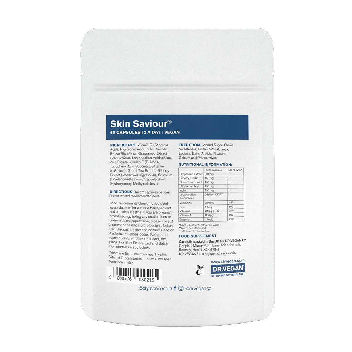 Skin Saviour® | 60 Capsules | Vegan | Collagen Production
