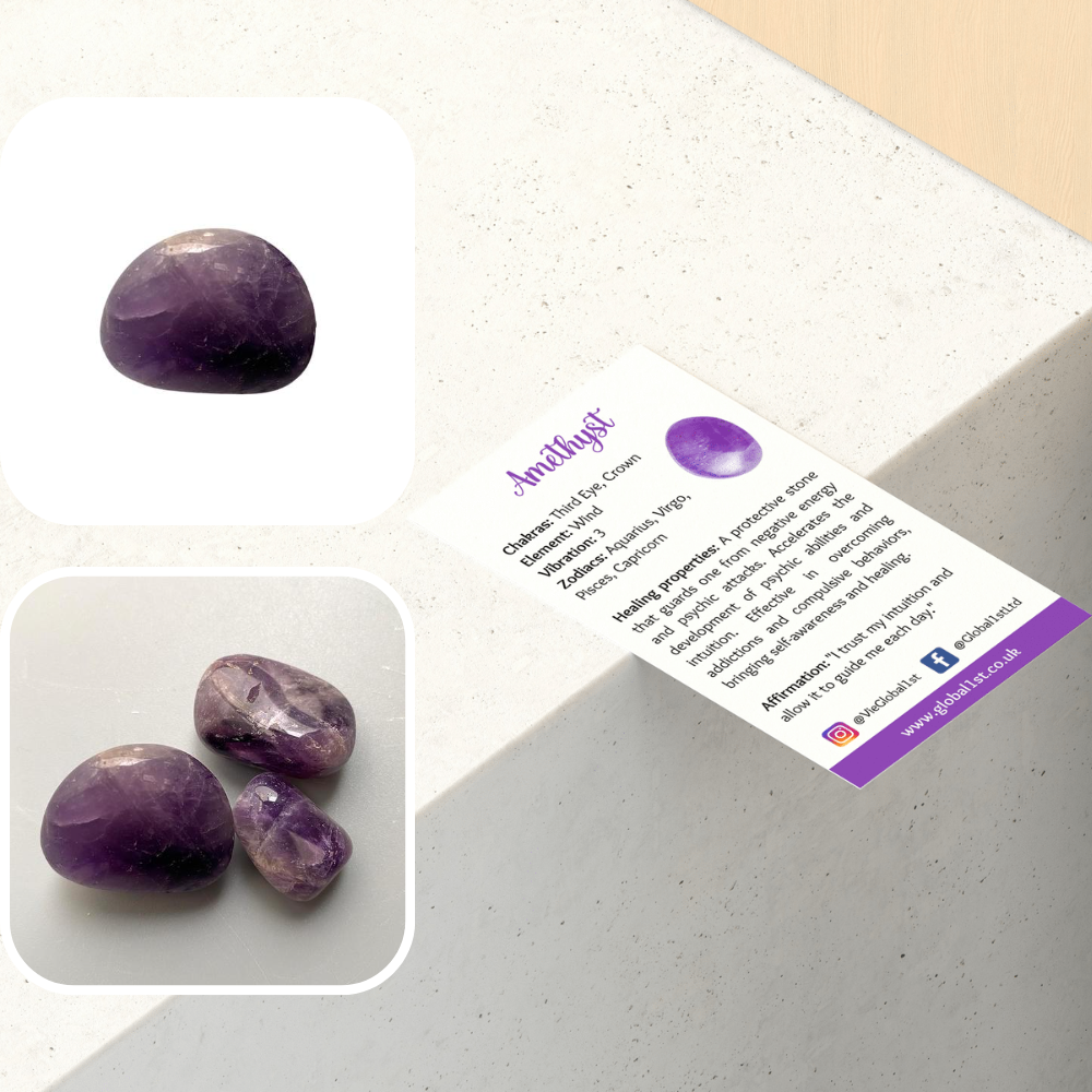 Tumbled Crystal, Single: Amethyst