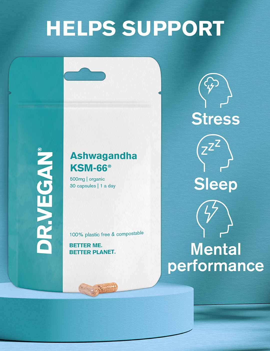 Ashwagandha KSM-66® 500mg | 30 Capsules | Organic