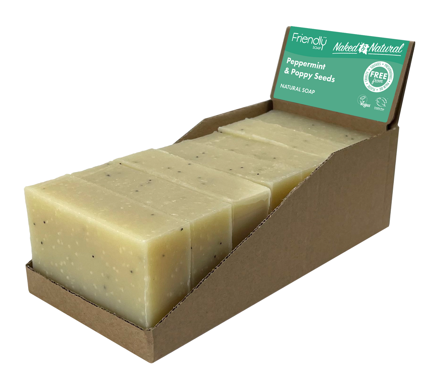Peppermint & Poppy Seeds - Naked and Natural - Bath Soap
