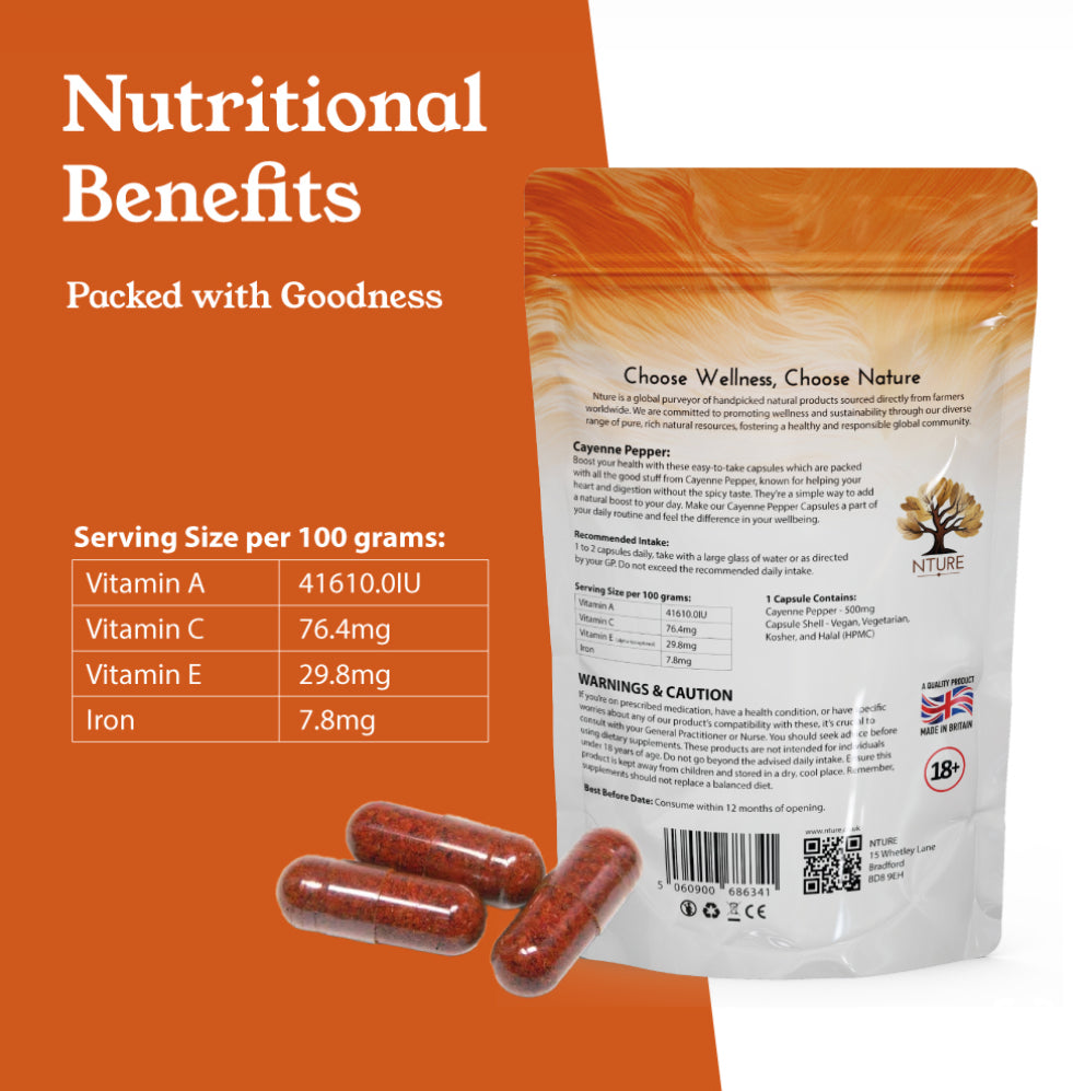 NTURE Cayenne Pepper Capsules