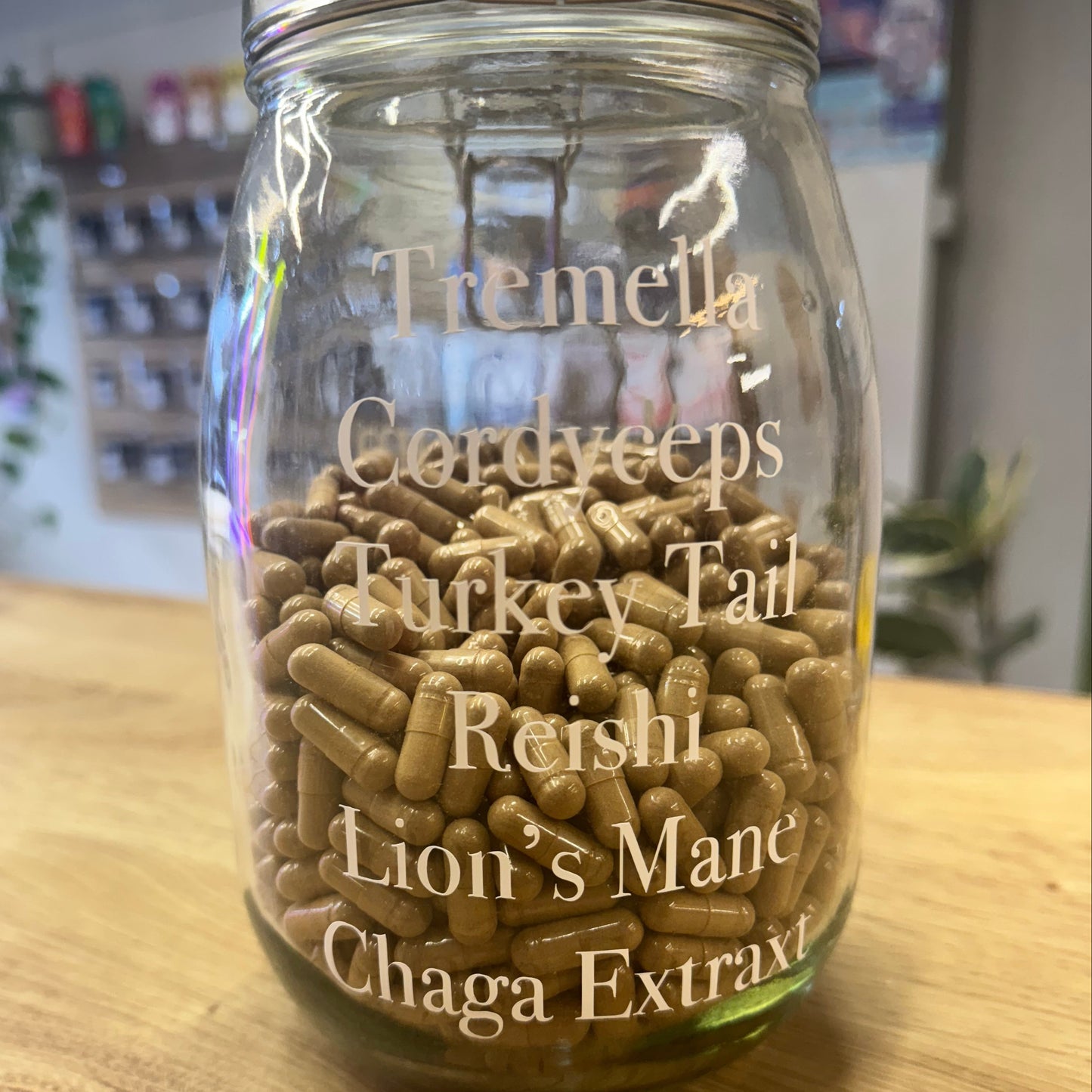 Mushroom Complex Loose Capsules 500mg– Tremella, Lion’s Mane, Cordyceps, Reishi &amp; Chaga Extract