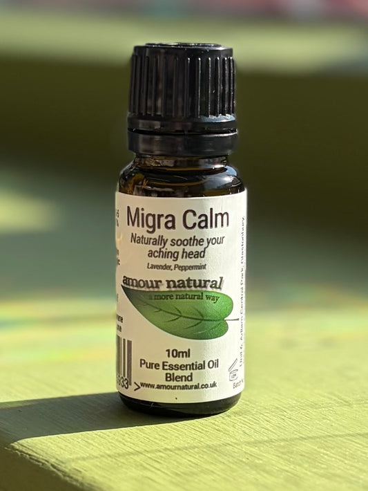 Migra Calm Essential Oil Blend | Cooling Relief for Migraines & Tension 10ml