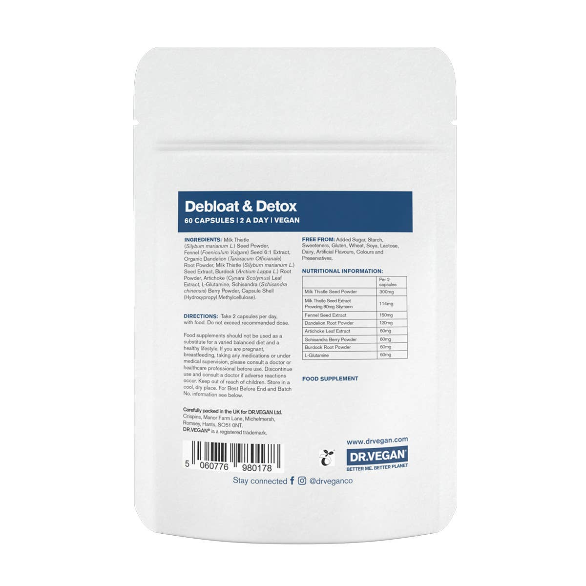 Debloat & Detox | 60 Capsules | Liver Detox | Milk Thistle