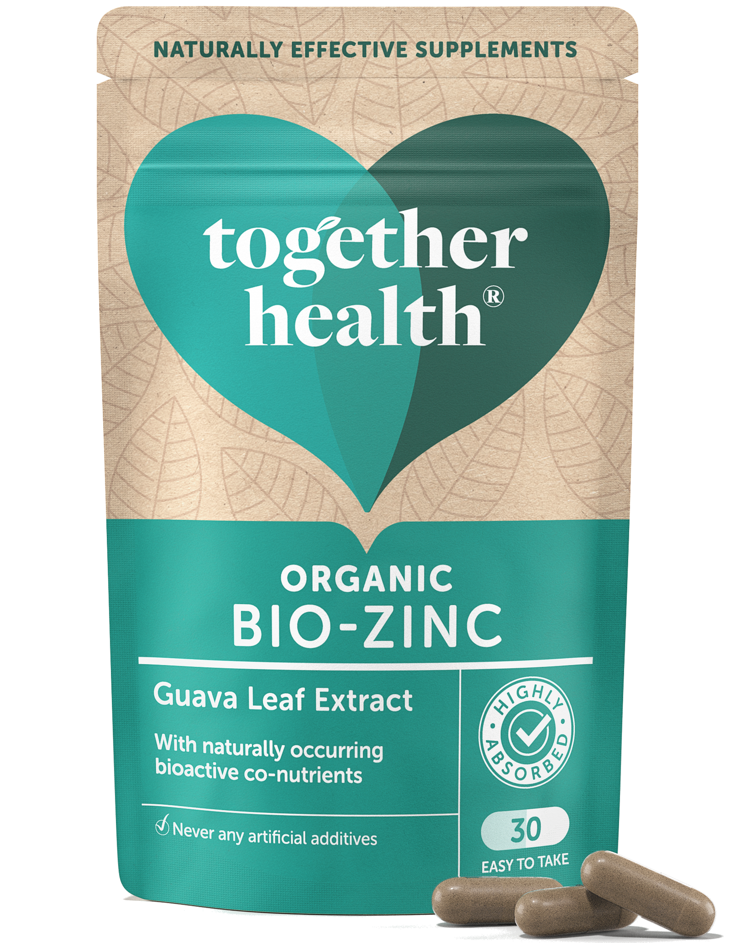 Zinc Supplement – Vegan – Together Health - 30 Capsules