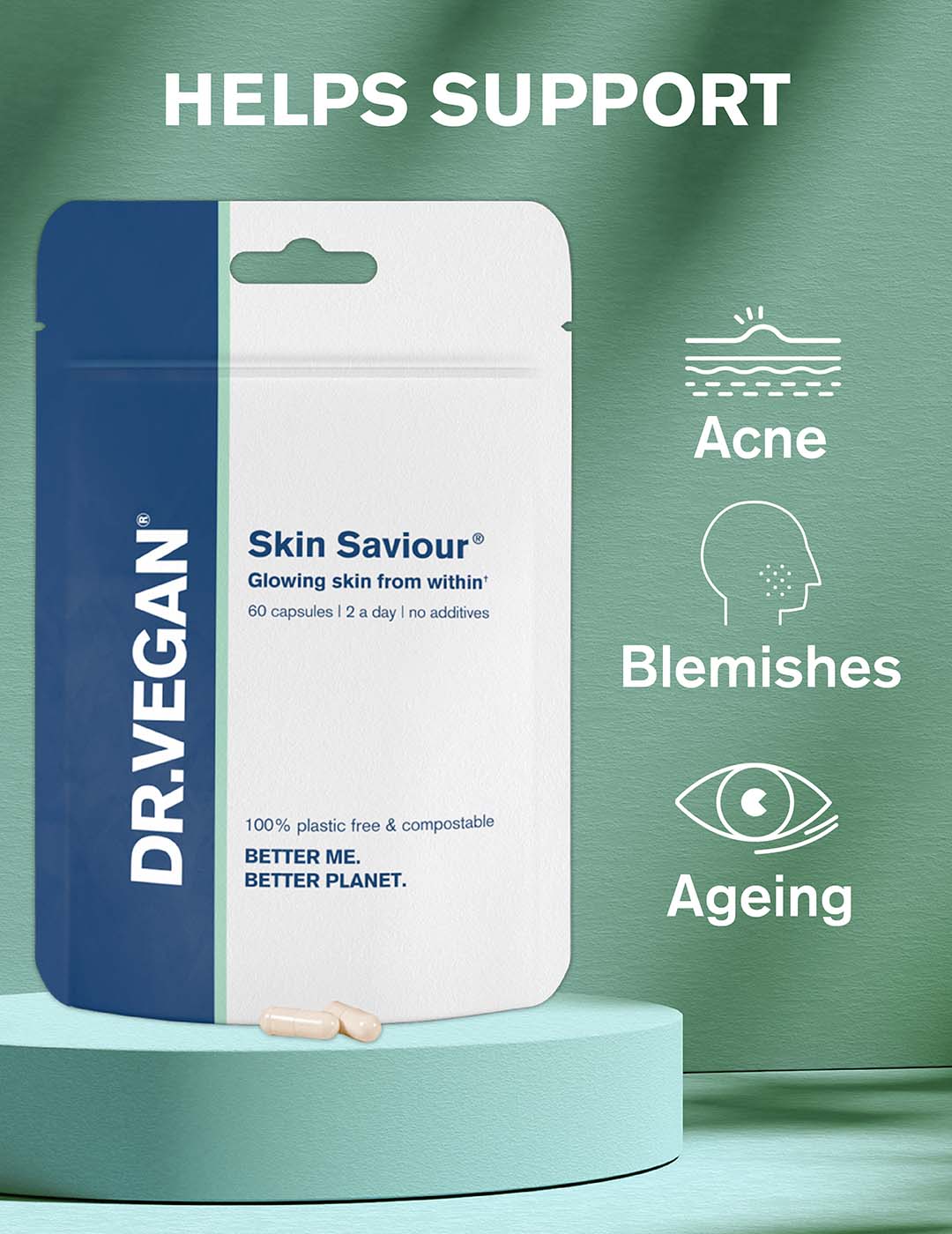 Skin Saviour® | 60 Capsules | Vegan | Collagen Production