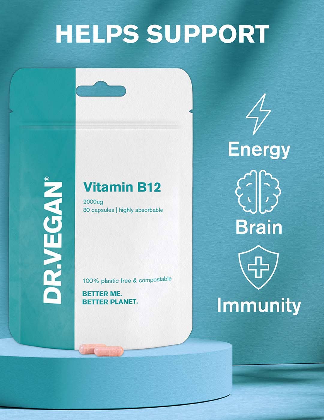 Vitamin B12 | 30 Capsules | Highly Absorbable | Vegan