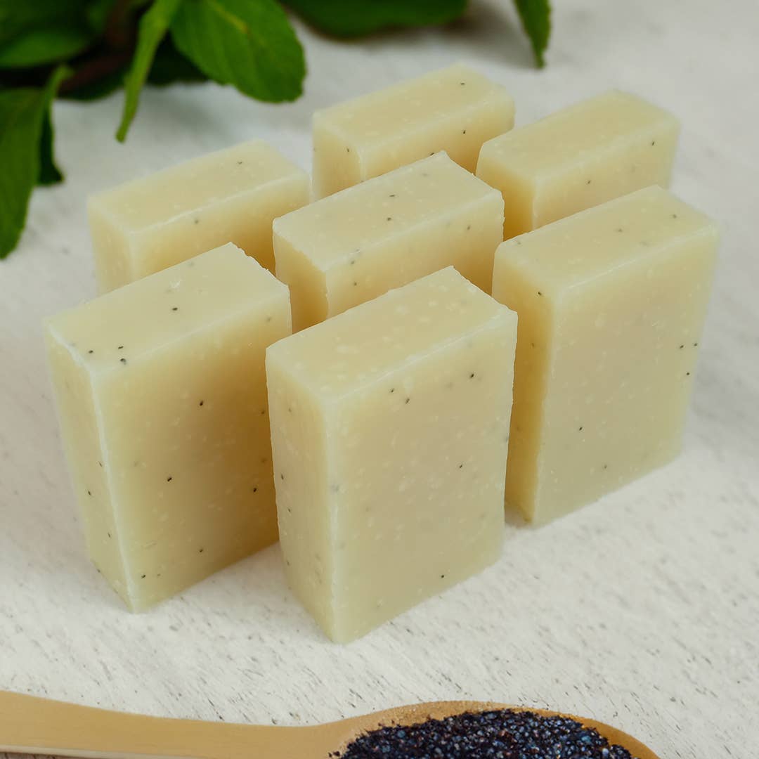 Peppermint & Poppy Seeds - Naked and Natural - Bath Soap