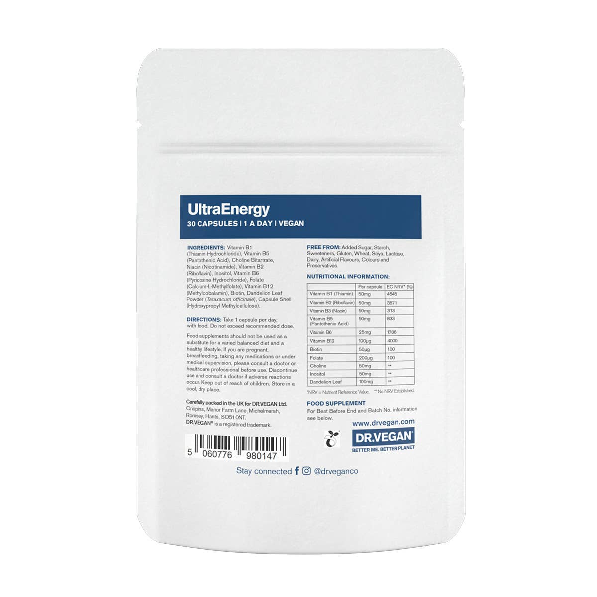UltraEnergy | 30 Capsules | B Vitamin Complex | Energy
